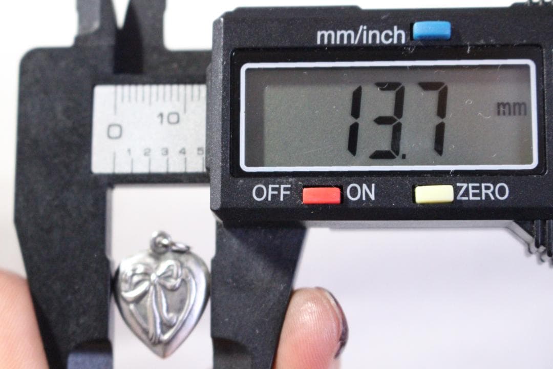 40s　スウィートハートジュエリー　パフィハート　ギフトに　シルバー　リボン