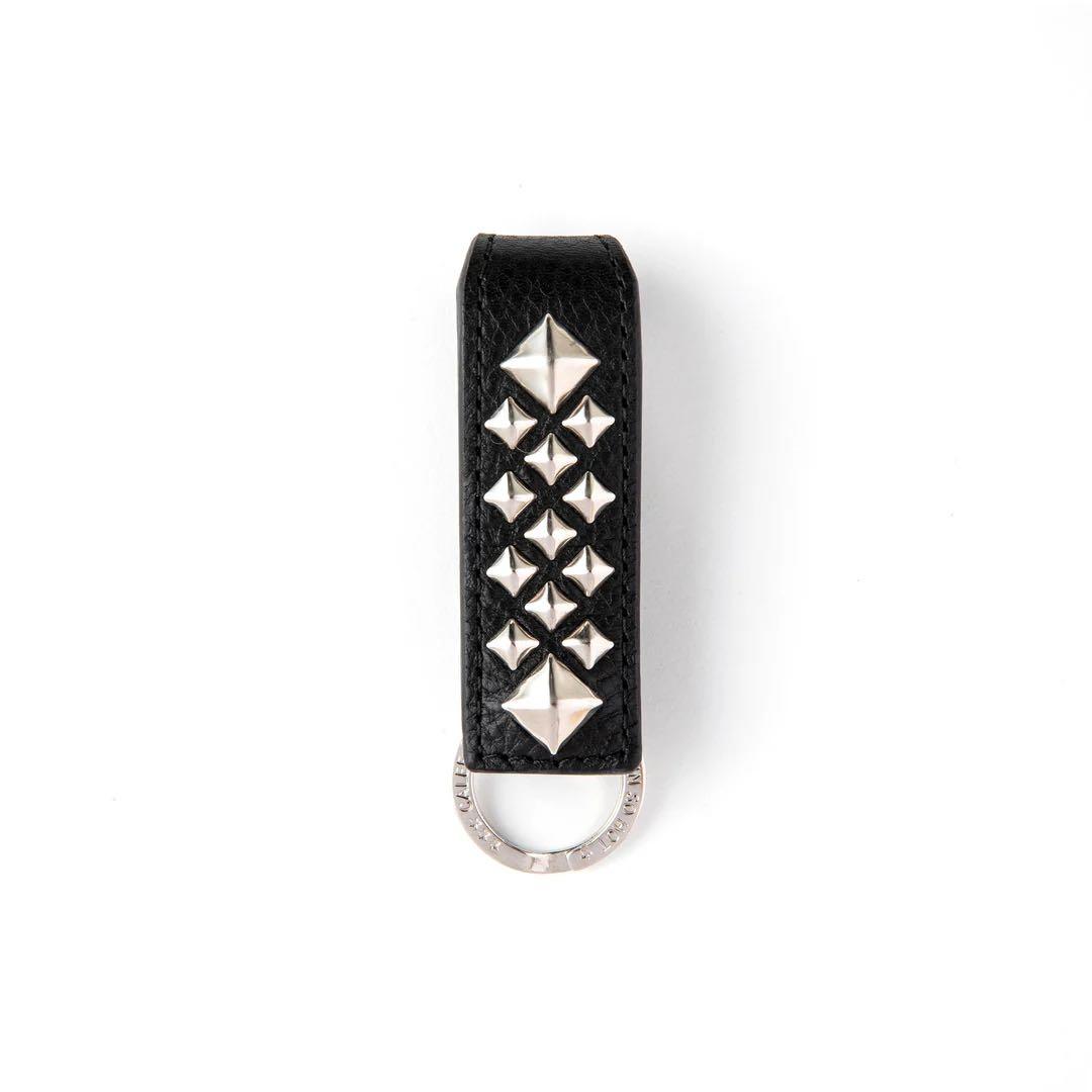 小物 CALEE STUDS LEATHER SNAP KEY RING