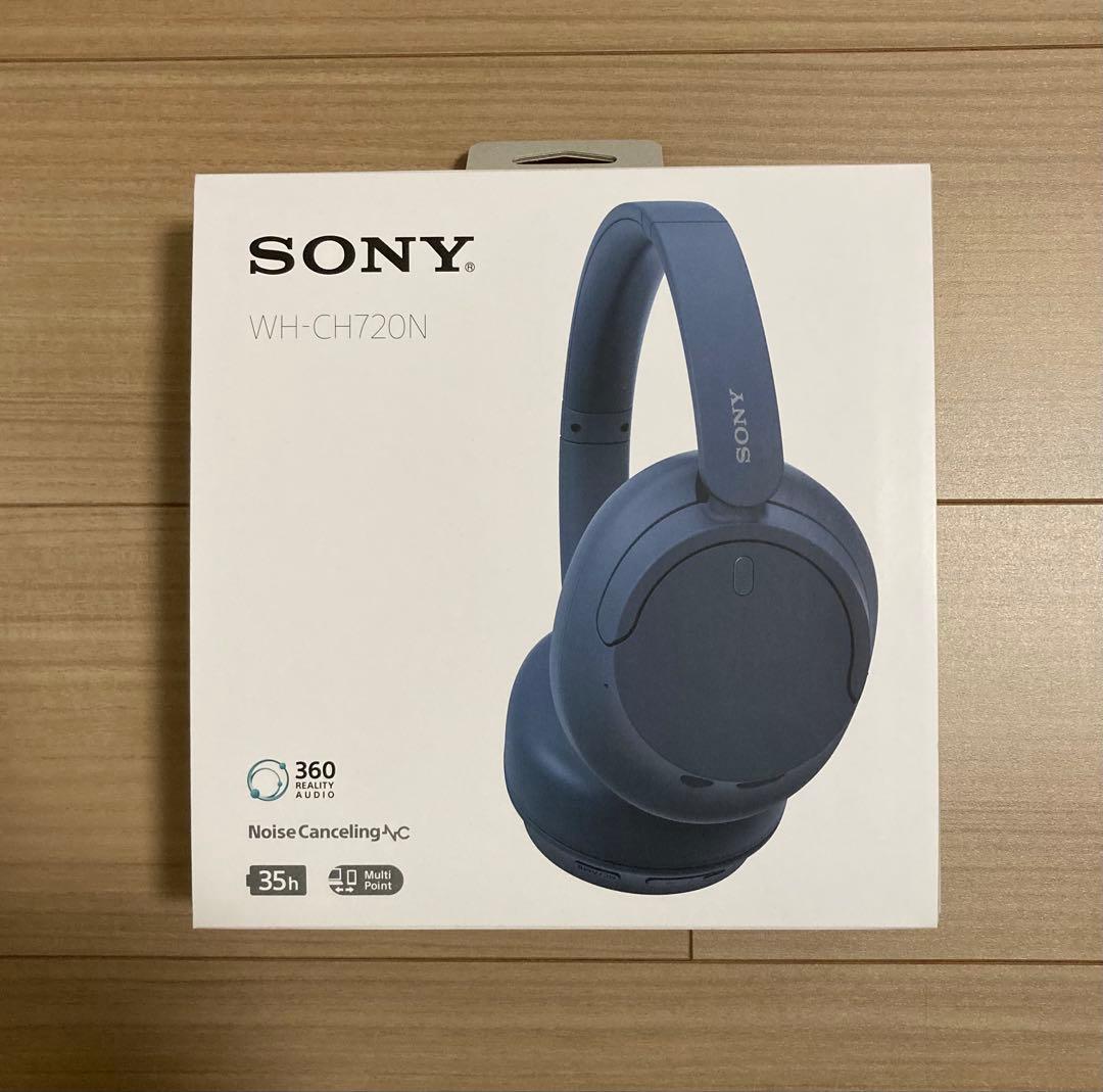 SONY ヘッドホン WH-CH720N ブルー　別売りヘッドフォンカバー付き