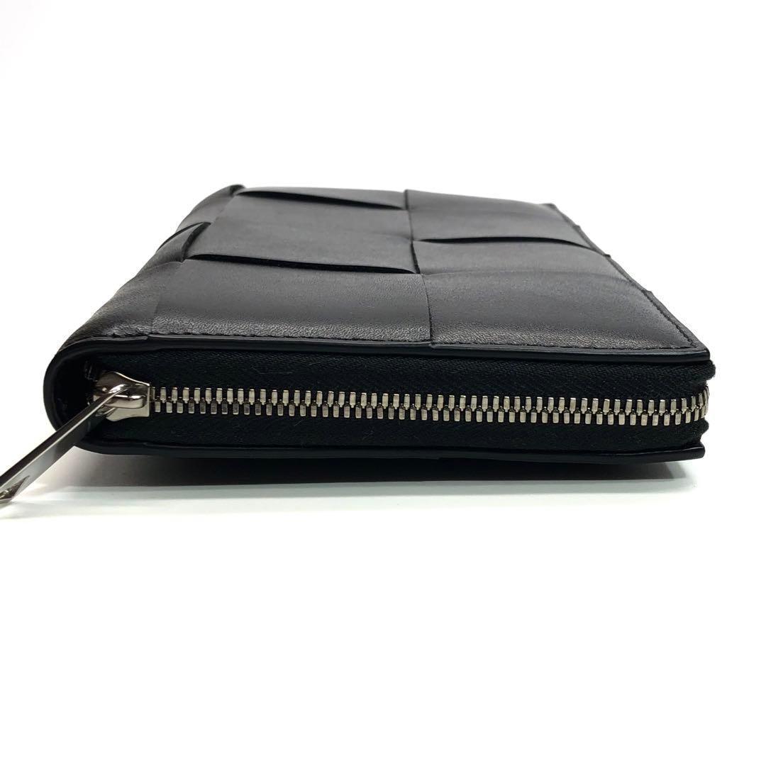 未使用級✨箱付 ボッテガヴェネタ カセット ラウンドファスナー ブラック 長財布