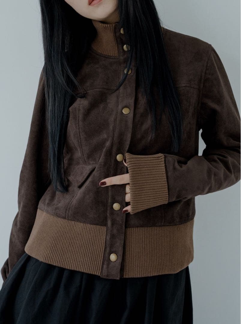 ジャケット・アウター philme suedelike knit blouson