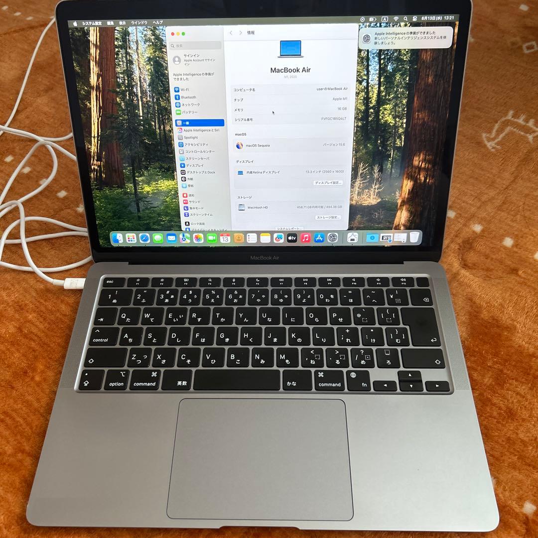 上位MacBook Air 2020 A2337 M1 メモ16GB 500GB
