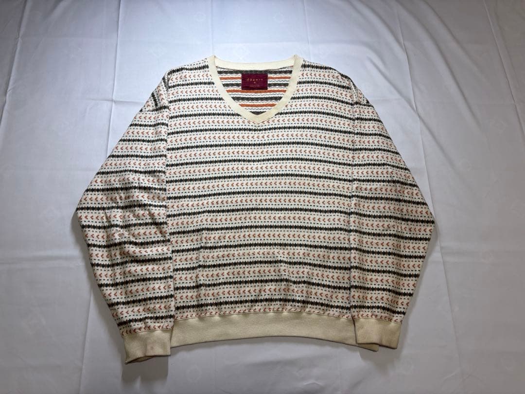 dezert 田口ギャルソン総柄ニット セーター フェアアイル調 80s