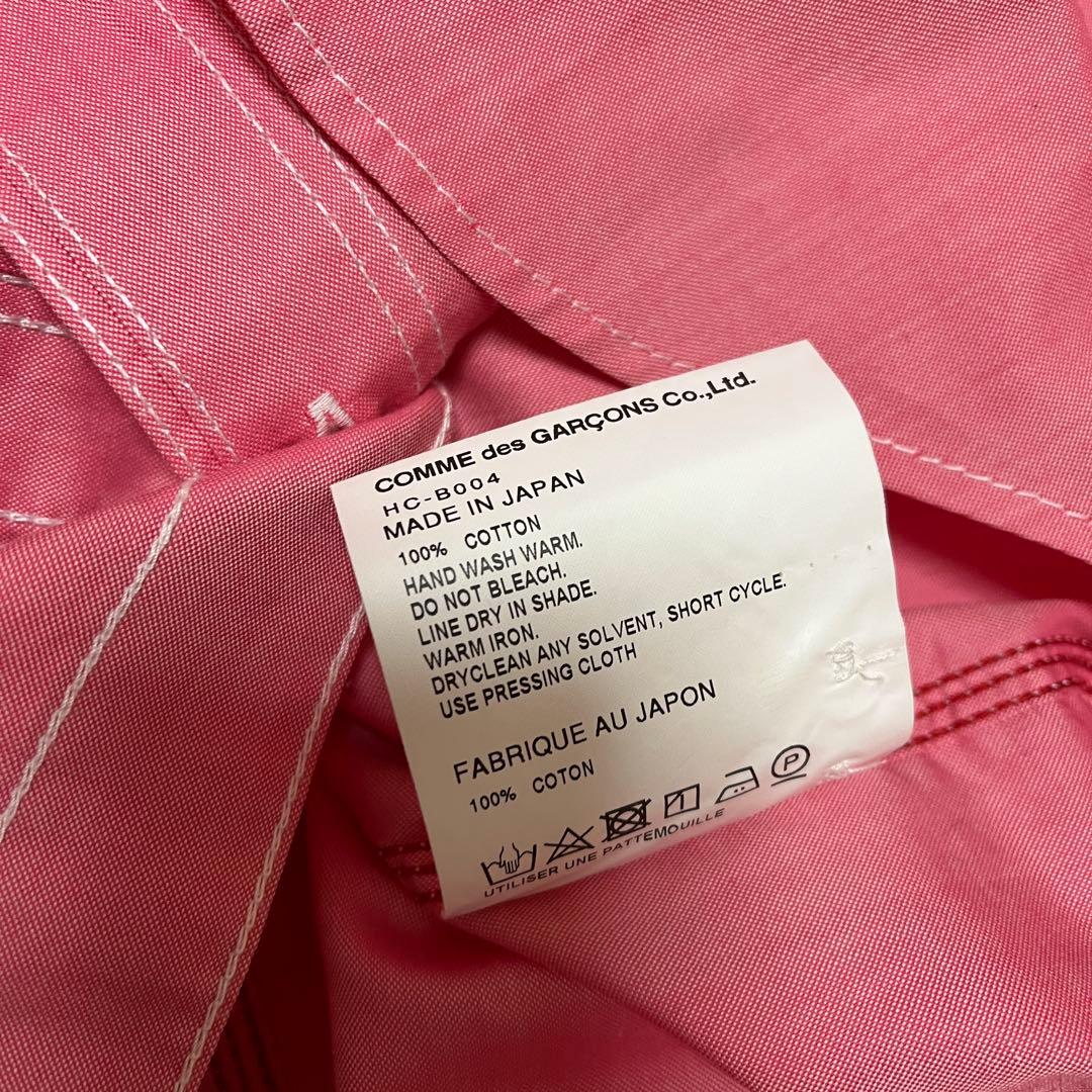 COMME des GARÇONS HOMME オーバーサイズシャツ　ピンク　S