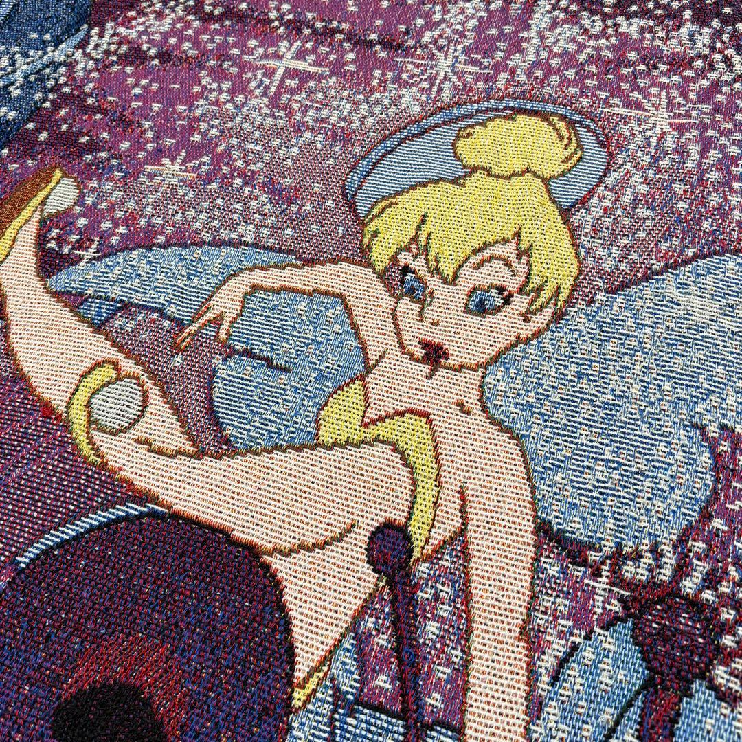 ディズニー　ピーターパン　ティンカーベル　ラグ　ソファーカバー 118×152
