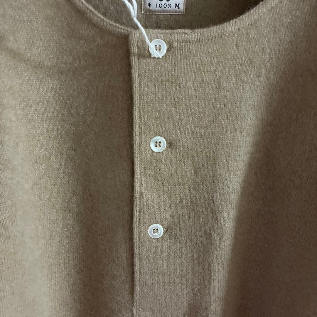 ウール100%カシミヤ 長袖シャツ ズボン下 上下セット 紳士肌着M