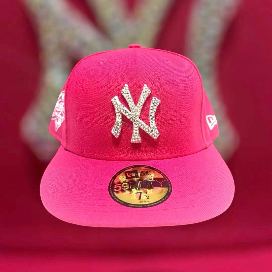 newera cap ピンク　シルバージュエリーカスタム1/2