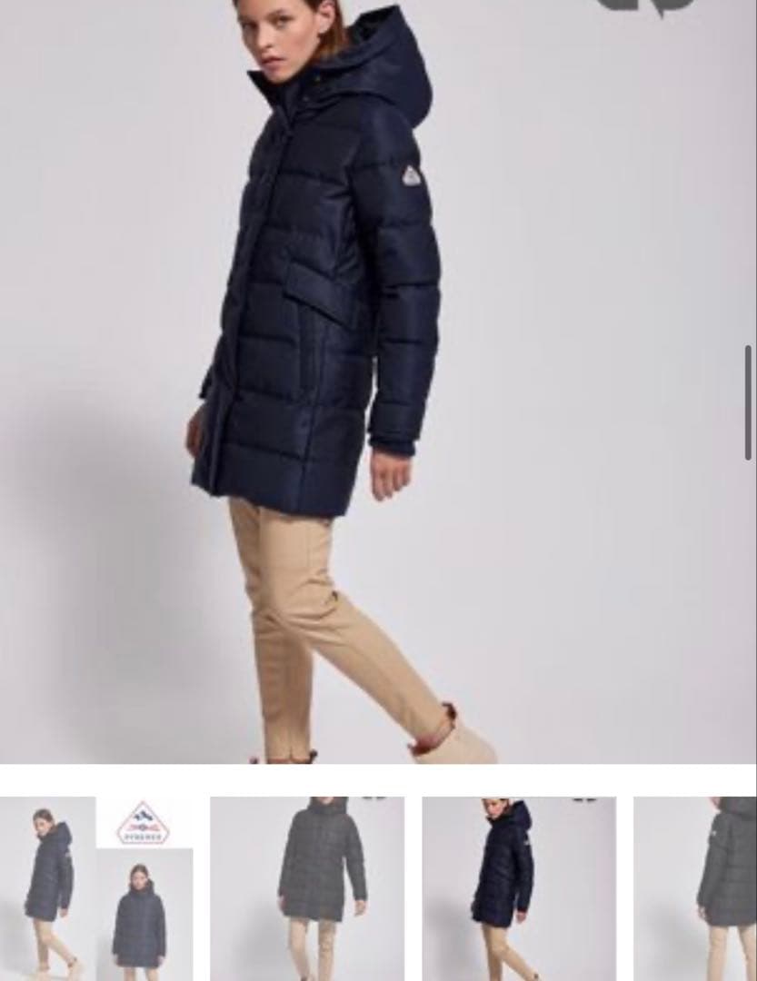 PYRENEX ネイビー フェニックスダウンジャケット 36 ロングダウン