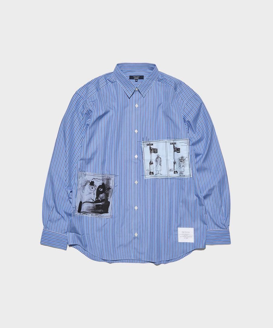 コムデギャルソンオム 綿オックスMIX Ralph Steadman シャツ