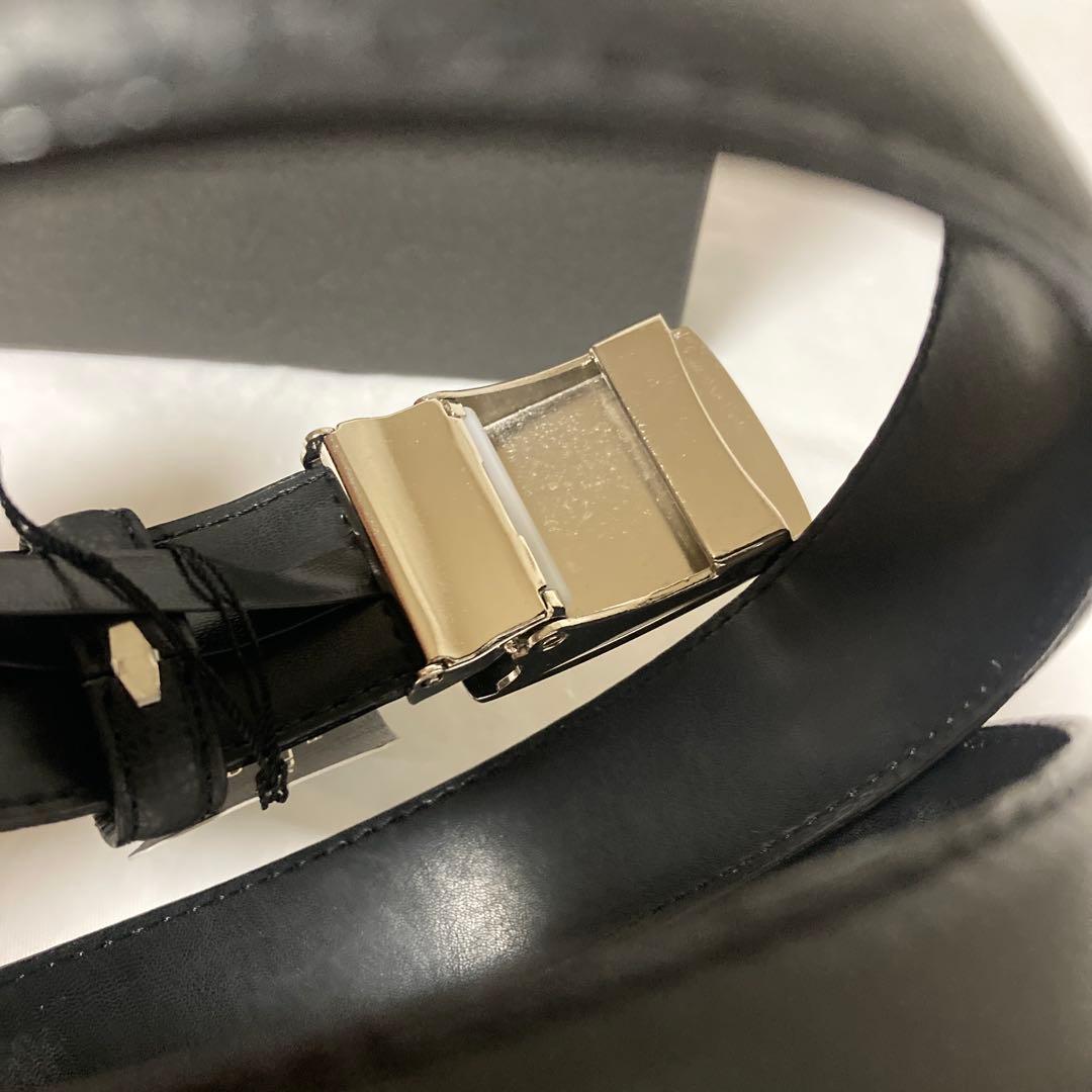 【新品タグ付箱入】バレンシアガ ベルト ★レザー.BBロゴバックル .ブラック