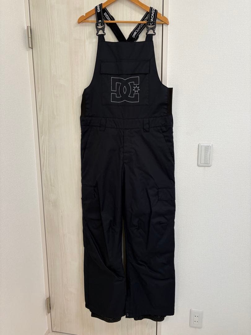 DC ブラック ビブ　L スノーボードウェア
