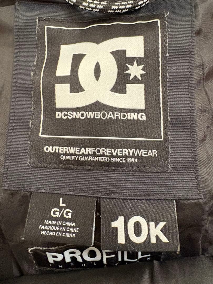 DC ブラック ビブ　L スノーボードウェア