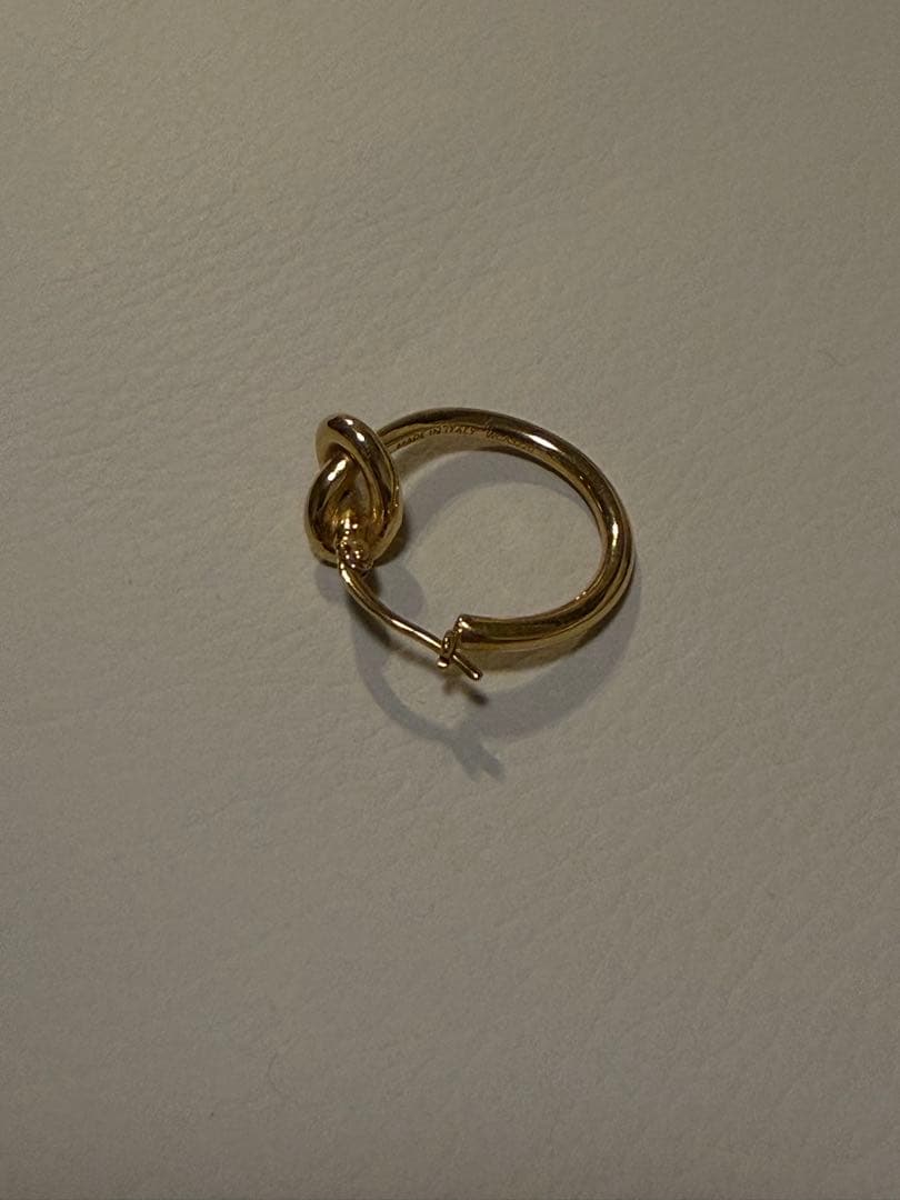 は*と様 ノットデザイン ゴールドフープピアス