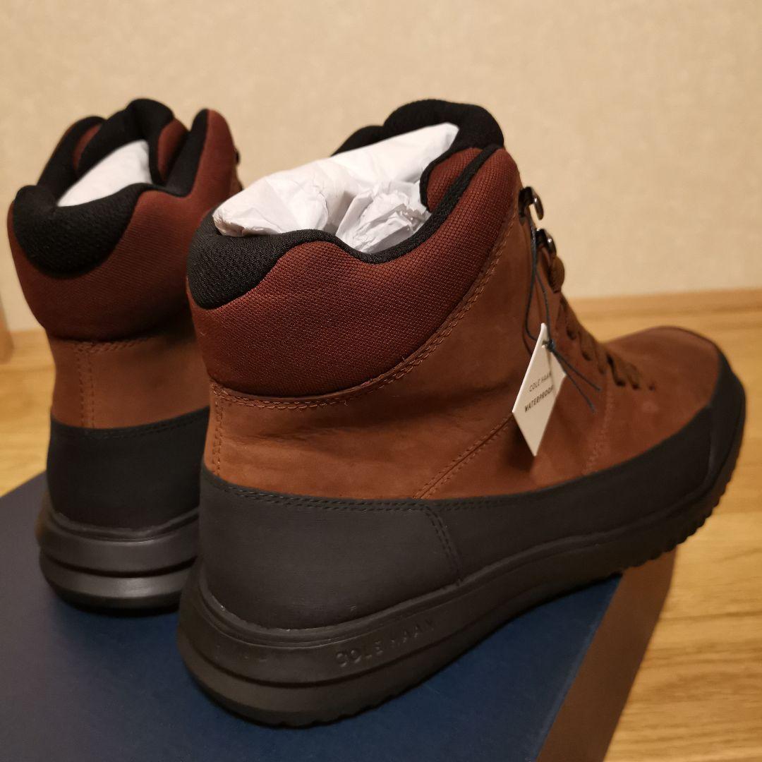 気まぐれ値下 新品)コールハーン GRAND+HIKER WP 茶 25.5