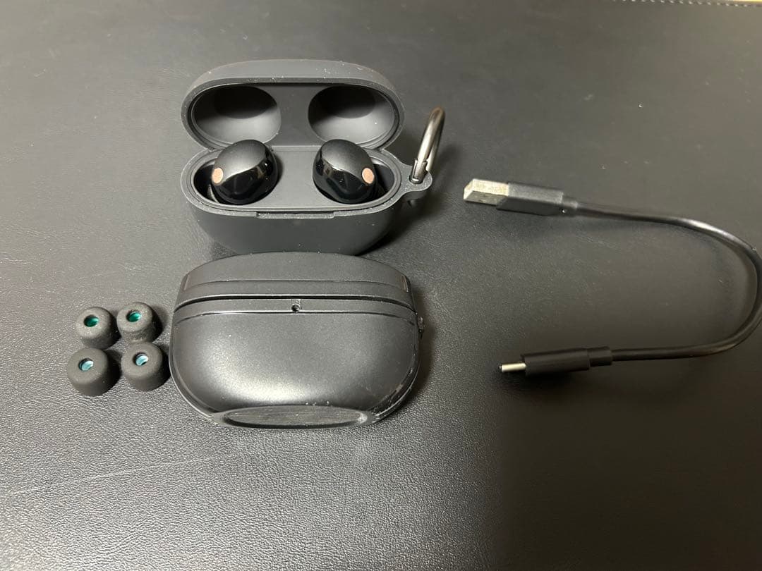 SONY　ソニー　WF-1000XM5　ワイヤレスイヤホン　ブラック黒　カバー付