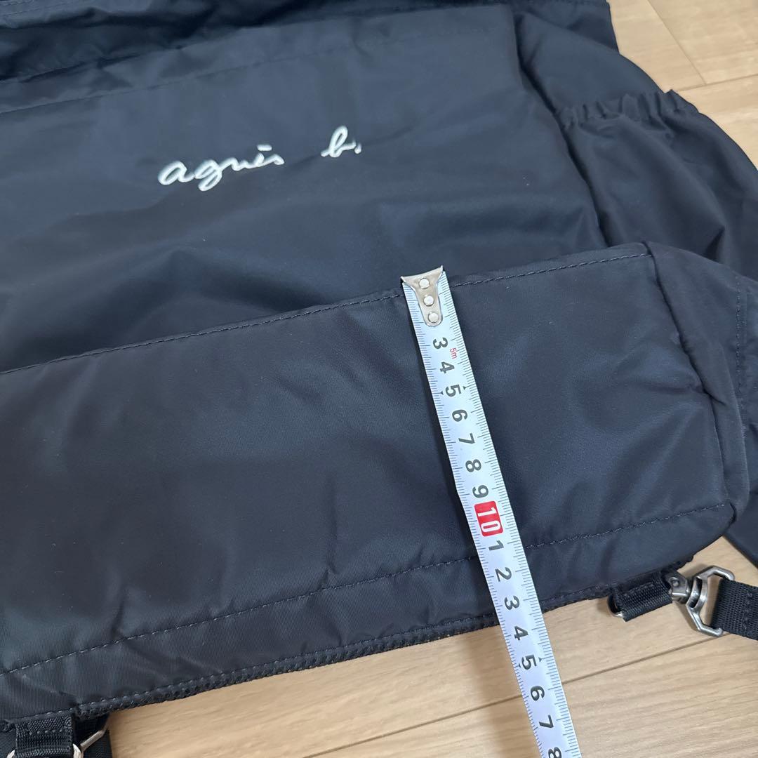 agnis b. ブラック マザーズバッグ　リュック