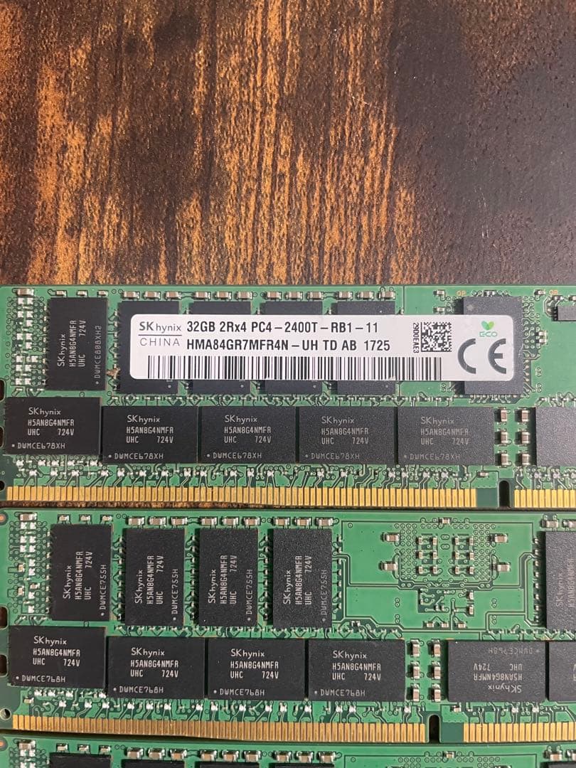 128GB 32GB 4枚セット　DDR4-2400T RDIMM メモリ