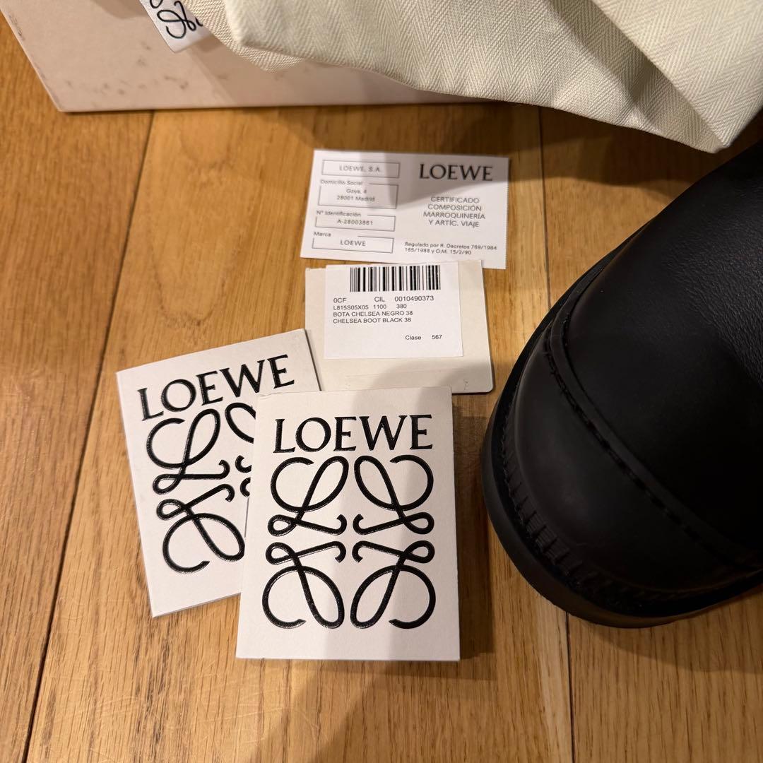 LOEWE ブラック サイドゴアブーツ 38