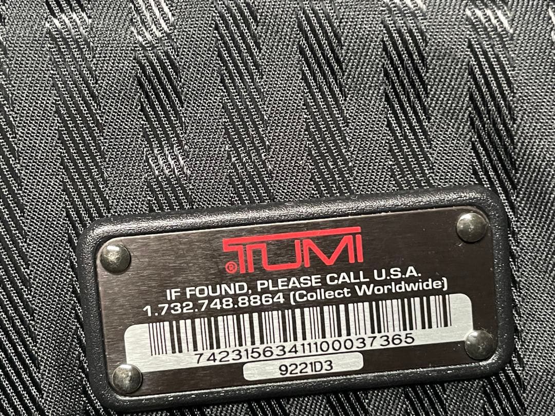 TUMI 9221D3 ブラック レザー ボストンバッグ