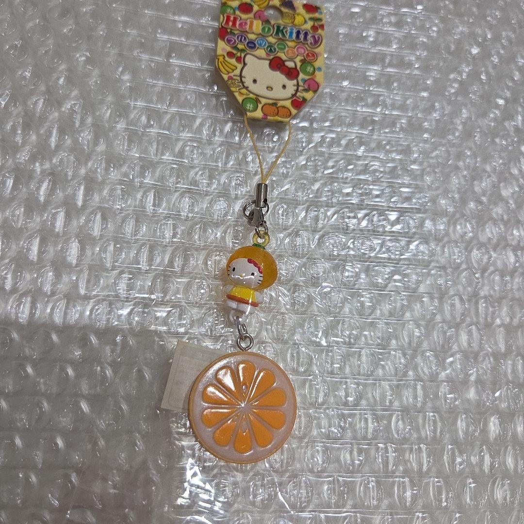 ご当地キティ　根付　フルーツバージョン　オレンジ　ストラップ　激レア