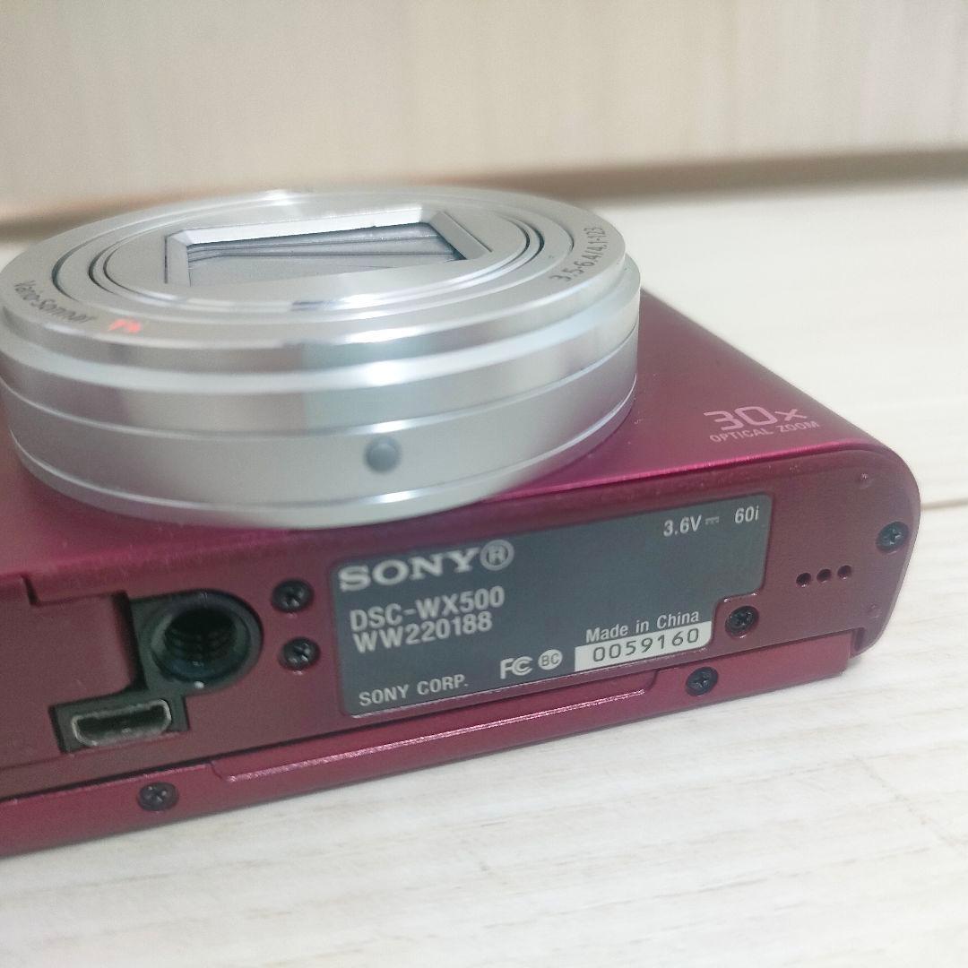 [極美品]SONY DSC-WX500 レッド コンパクトデジタルカメラ