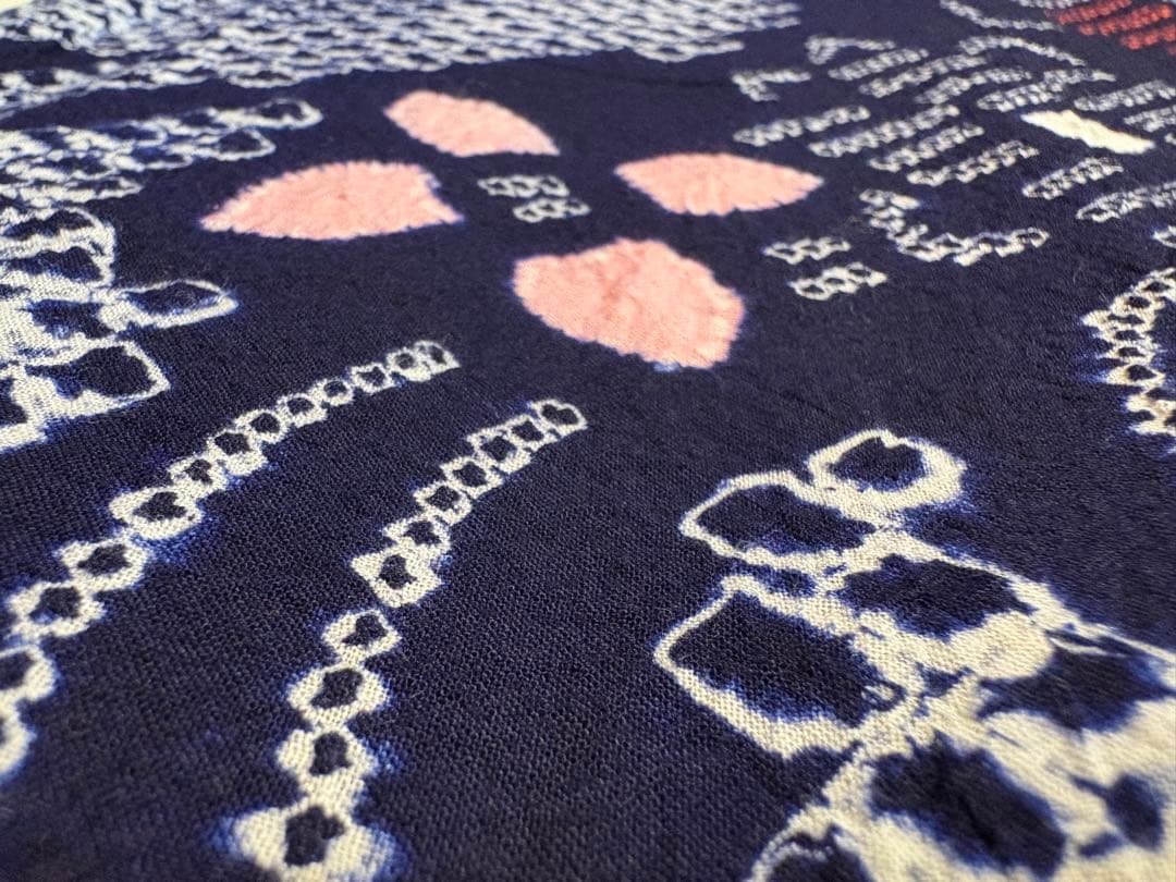 有松絞りの浴衣　花