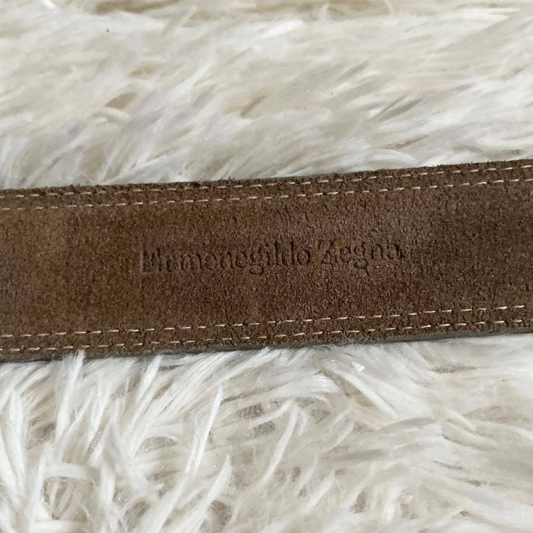 新品✨️ エルメネジルドゼニア ベルト スエード レザー ブラウン 極希少✨️