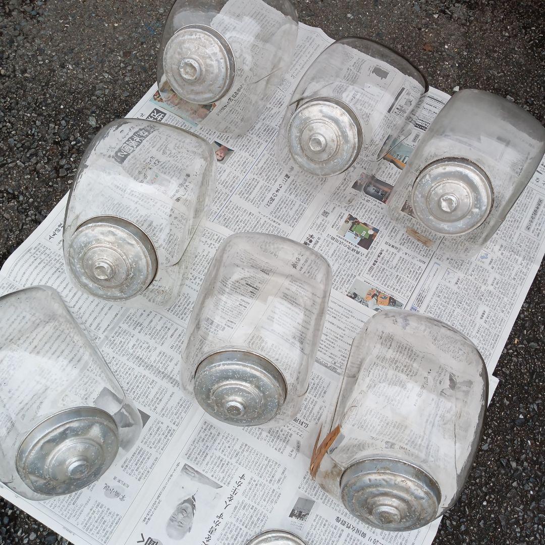 送料無料　匿名　昭和レトロ　ガラスケース　キャニスター 7個　おまとめ