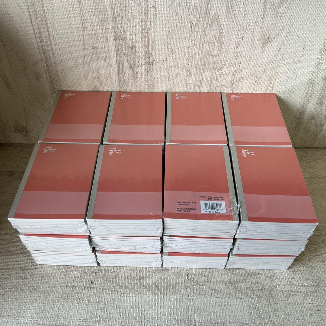 ［100545］アスクル　オリジナルノートA6 48枚A罫10冊 24パック
