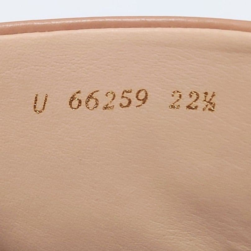 未使用 ダイアナ リボン チャンキーヒール レザー ブーツ サイドジップ 本革