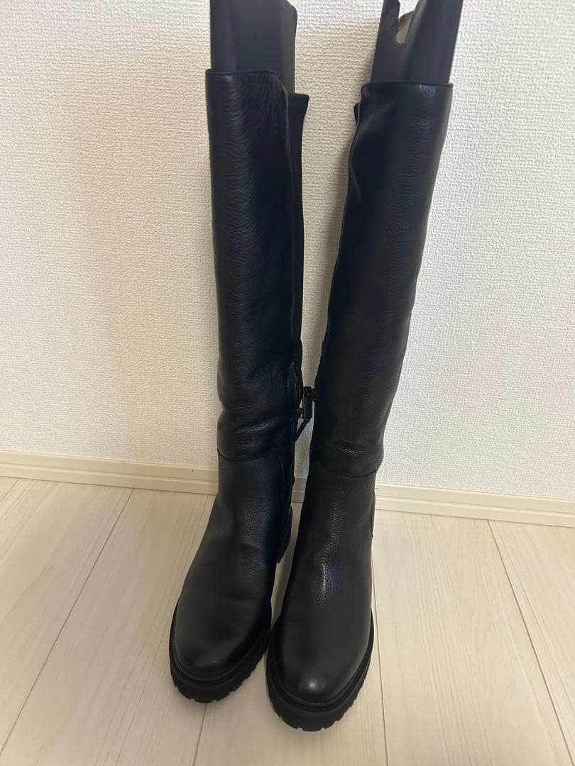 [30-ff]COLE HAAN ブラックロングブーツ