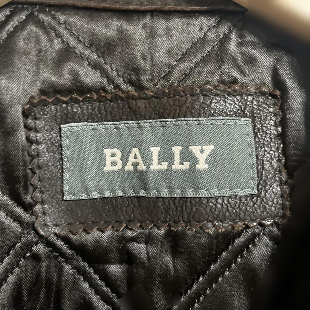 BALLY バリー　イタリア製　ヤギ革　レザーベスト　ダークブラウン
