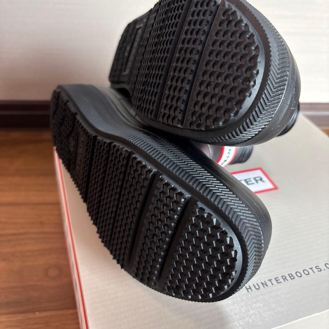 HUNTER ブラック レインブーツ US 7