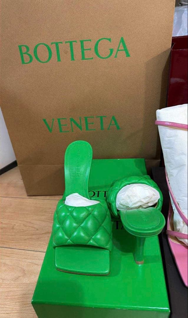 BOTTEGA VENETA グリーン ハイヒールサンダル