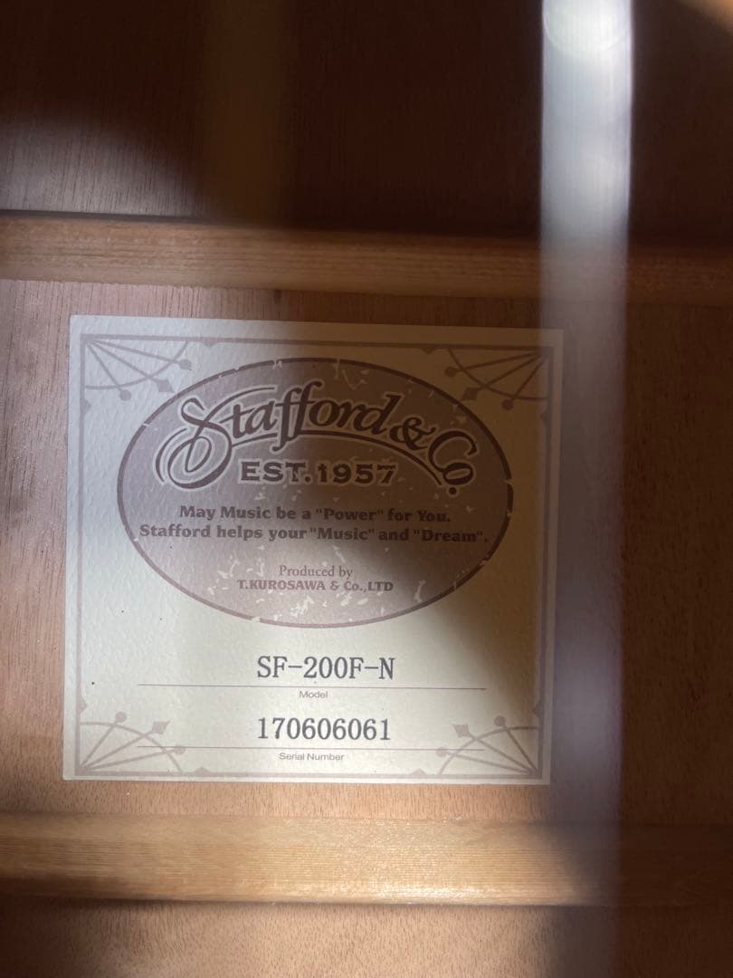 【送料込】Stafford SF-200F FISHMANエレアコ仕様