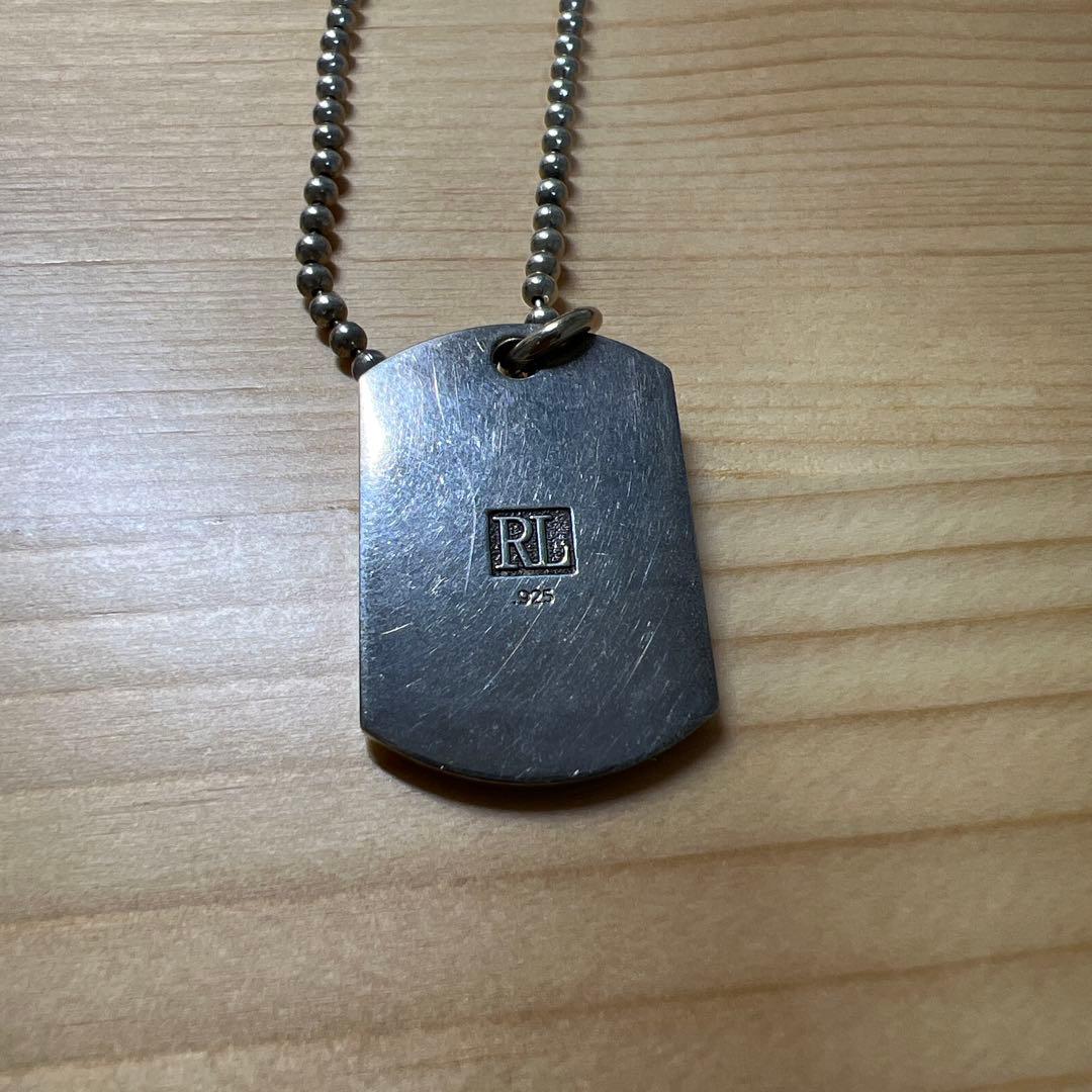 ラルフローレン ネックレス ドッグタグ ホワイト シルバー925