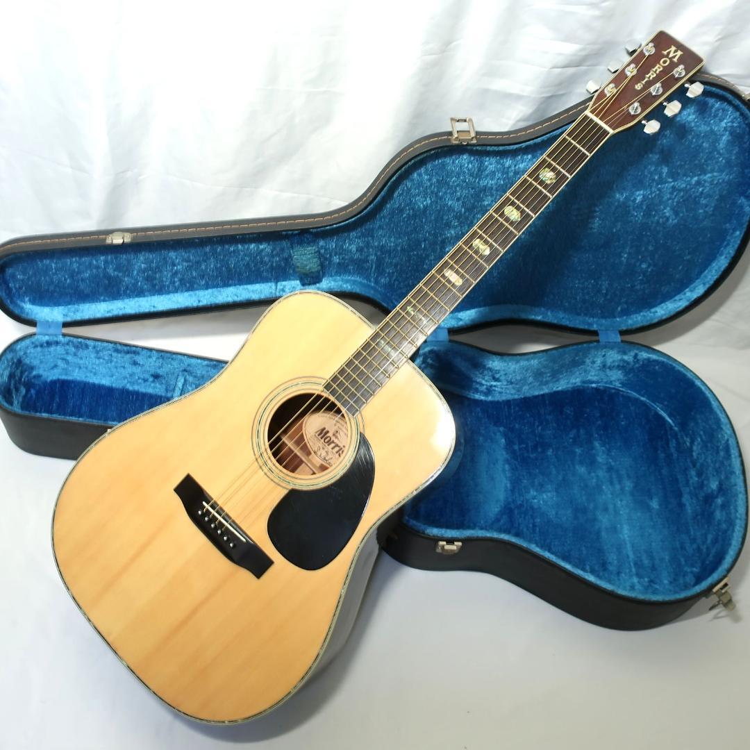 縦ロゴ Morris W-40 エレアコ仕様 ギター ハードケース付 弦交換済