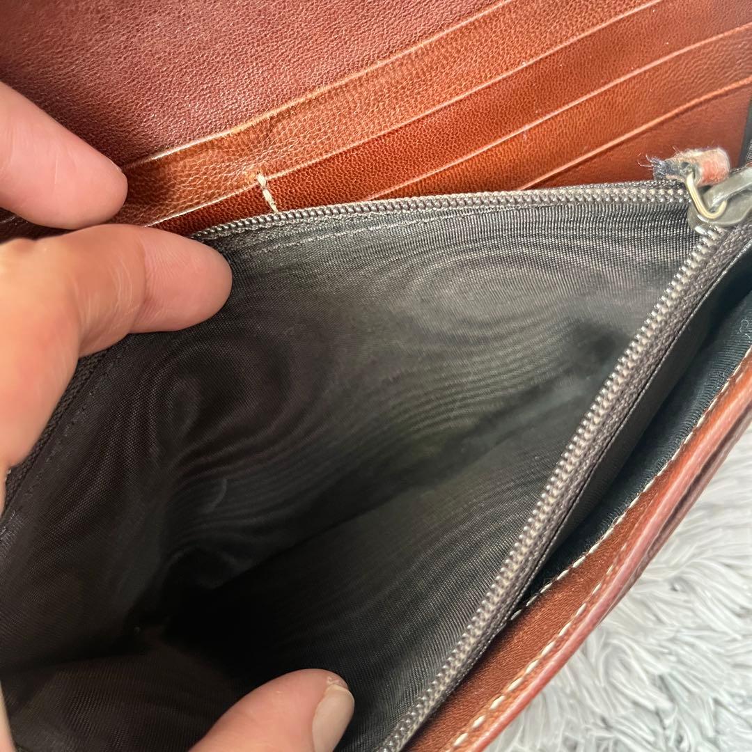 グッチ　シマ　長財布　ブラウン　メンズ　札入れ　小銭入れ