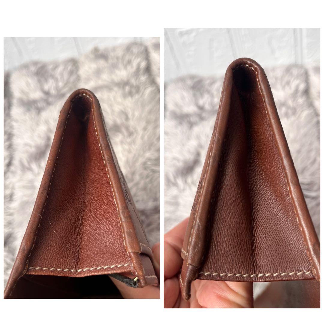 グッチ　シマ　長財布　ブラウン　メンズ　札入れ　小銭入れ