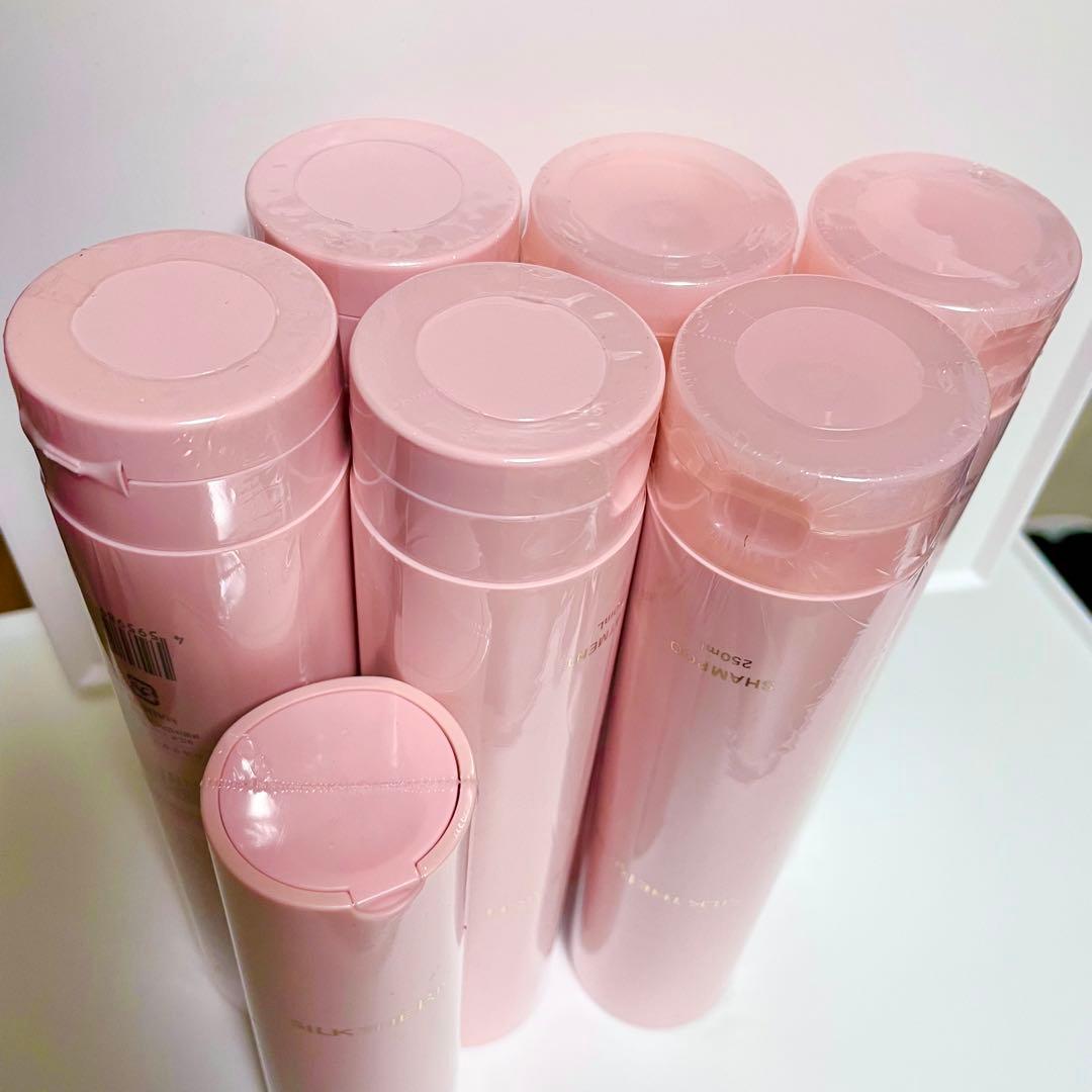 新品【7本set】シルクザリッチ シャンプー トリートメント ヘアオイル ピンク