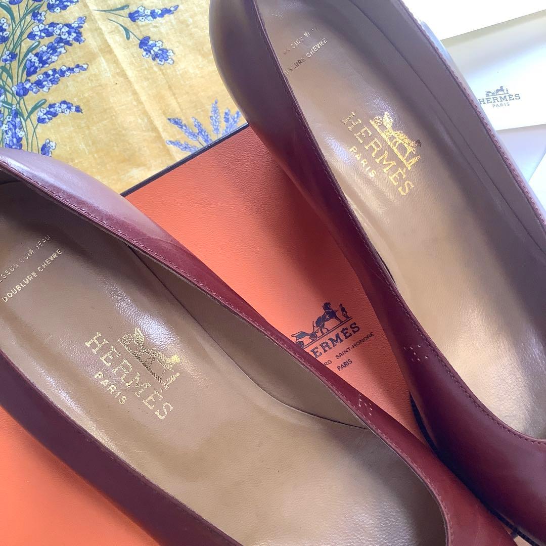 レア!美品! エルメス ヴィンテージ Hマーク アーモンドトゥ 23.5㎝