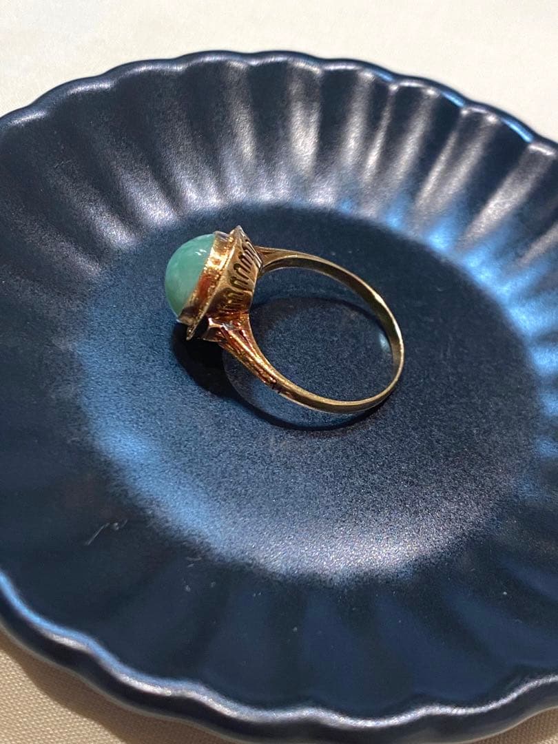 ジョアぽんさん専用 昭和ジュエリー18金　 ひすい　16号