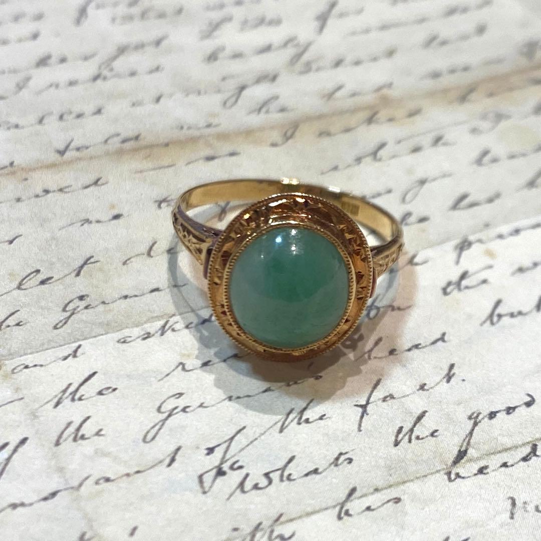 ジョアぽんさん専用 昭和ジュエリー18金　 ひすい　16号