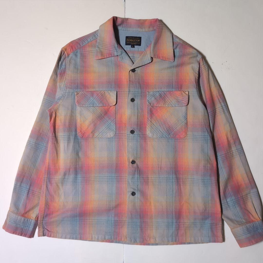 Pendleton オンブレチェック ネルシャツ M（実寸L程度）