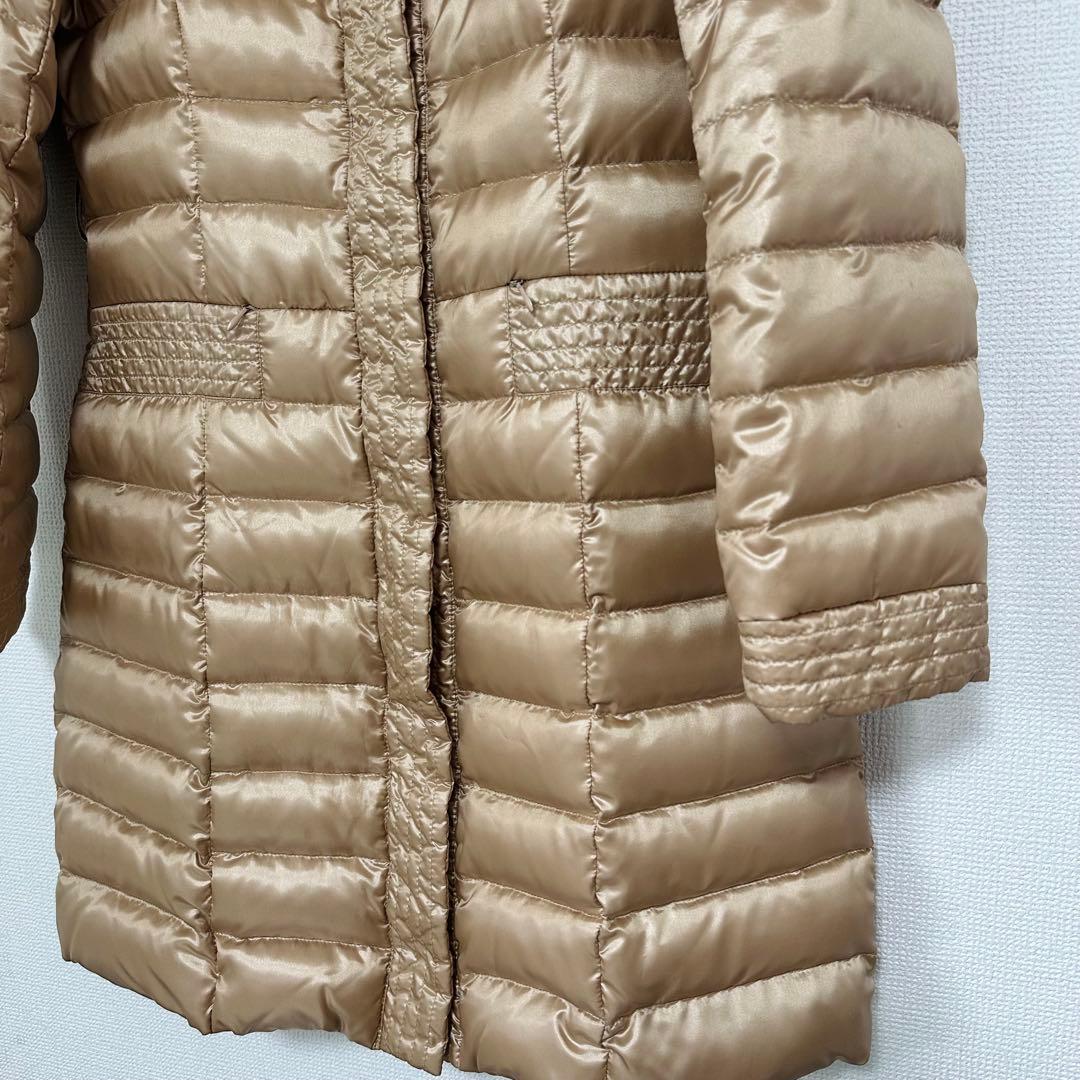 マックスマーラ ステュディオ ダウンコート Aライン ハイネック ベージュ 光沢