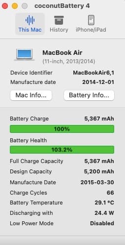 MacBook Air Early 2014 Corei5 4Gb 11インチ