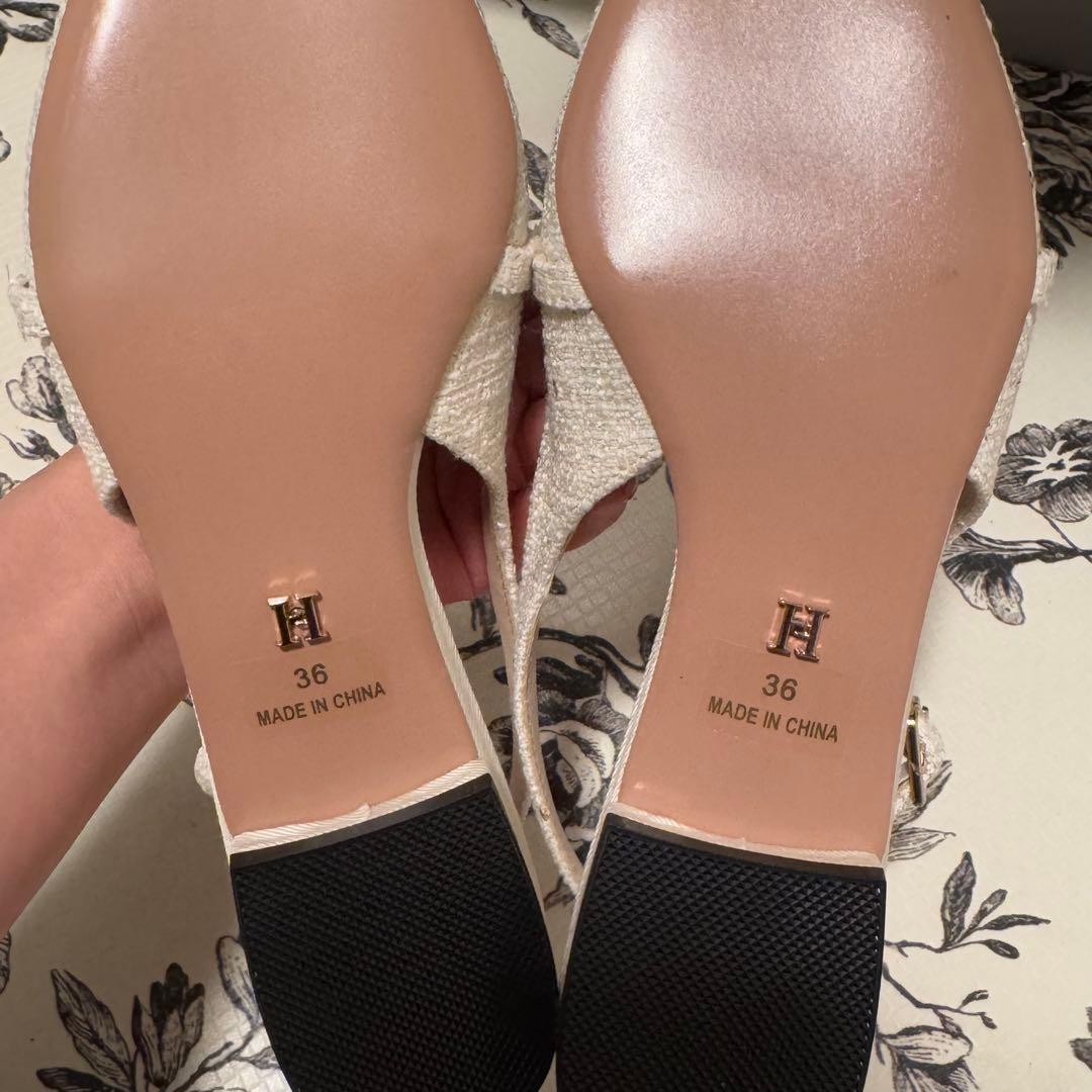 靴 herlipto Tweed Slingback Flats36