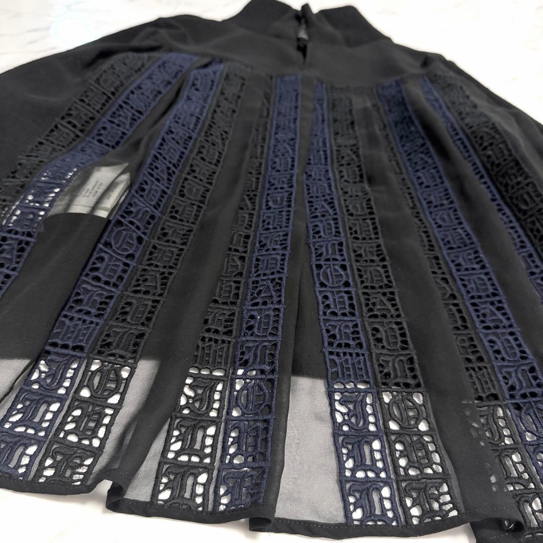 【美品】sacai バックプリーツ ドッキング ニット タートルネック サカイ