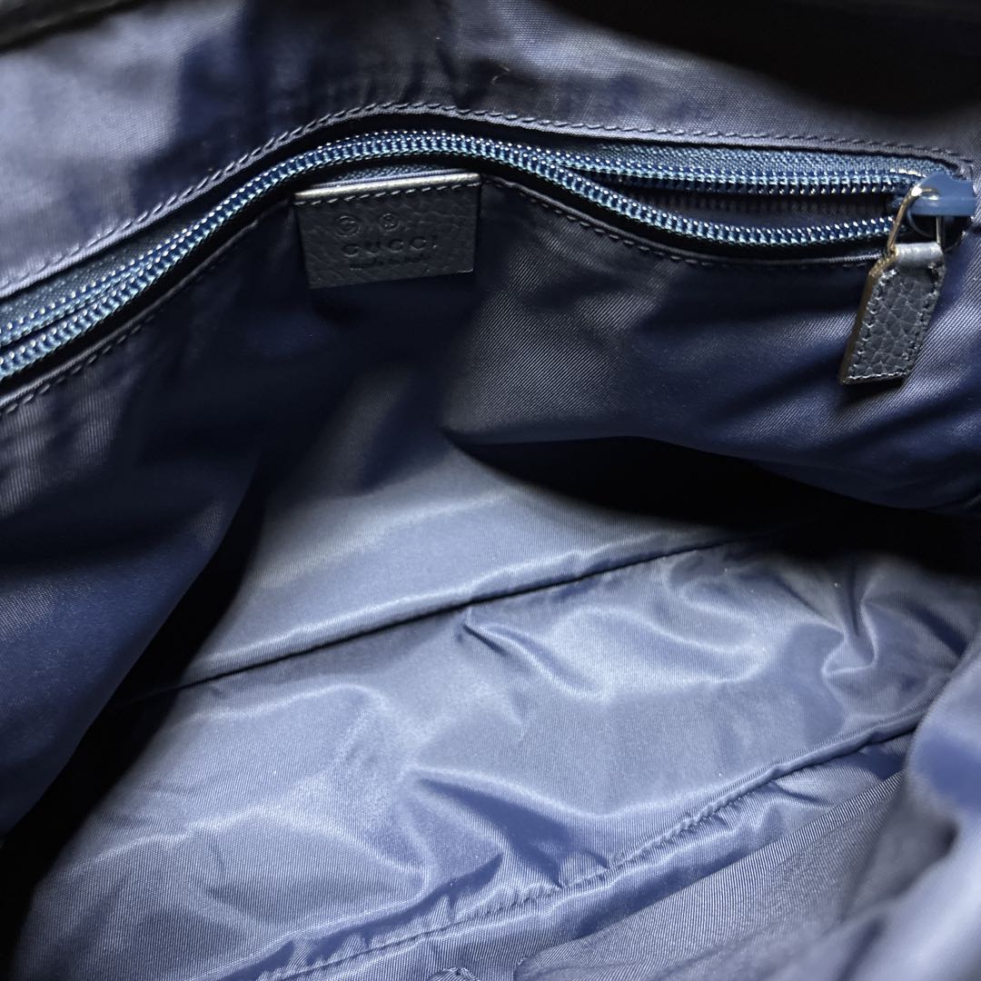 GUCCI グッチ ブルー ネイビー ミニメッセンジャーバッグ GGスプリーム