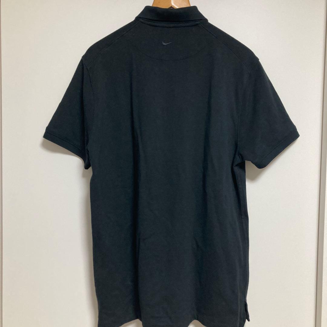 【未使用品】Nike テニスロゴ刺繍DRI-FIT ブラックポロシャツXLサイズ